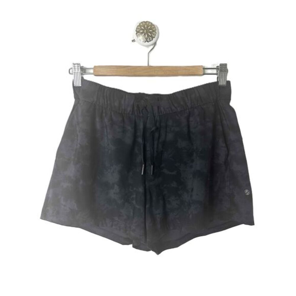 CRZ YOGA Shorts Womens Size Medium Black Tie Dye Elastic Drawstring